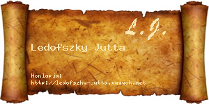 Ledofszky Jutta névjegykártya